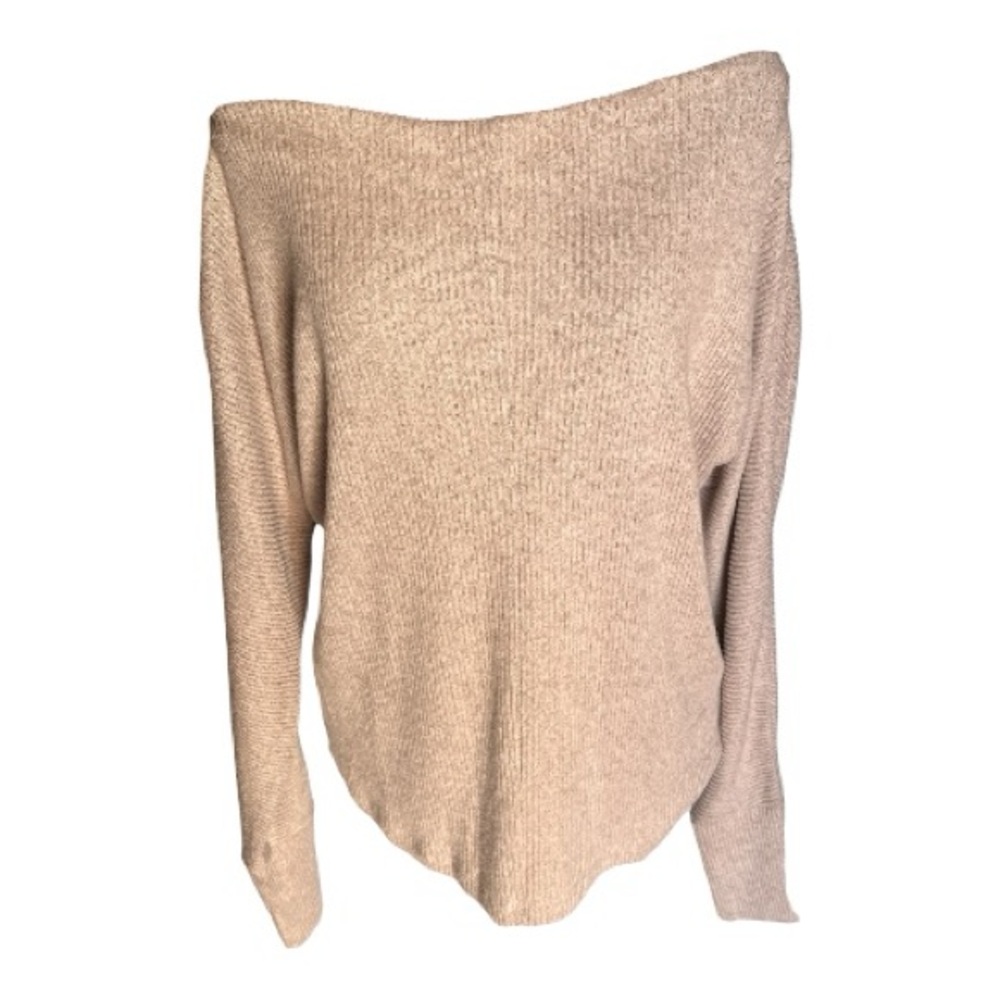 Versona New With Tag Beige Sweater Women's Sz M Med Long Sleeve Boat Neck Soft